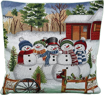 Kussenhoes - Gobelinstof - Winter - Sneeuwpoppen- 40 x 40 cm