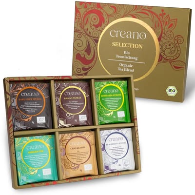 Biologische theemelange Selectie 24-delige cadeauset "ORGANIC TEA BLEND" - 24 biologische theezakjes in 6 verschillende soorten - 48g *¹