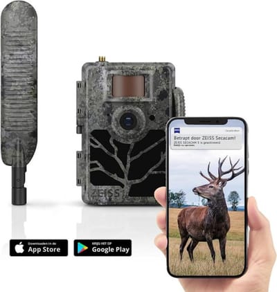 Thuys – Wildcamera met Nachtzicht – Met WiFi – Buitencamera – Met App – Weerbestendig – 60° Detectiehoek – IP66 – Incl. 32GB Geheugenkaart – Camo