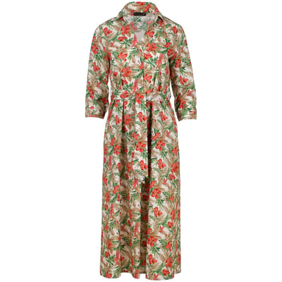 Print Poplin stijl Midi jurk