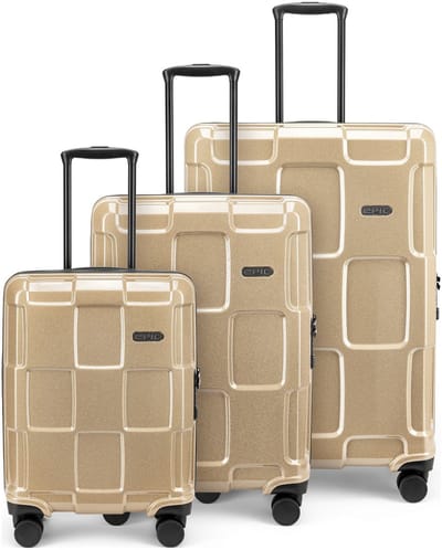 Epic Crate Reflex EVO 4 wielen Kofferset 3-delig - Harde bagage - TSA slot - gold