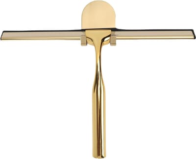 Roestvrijstalen Raamwisser - Douche Tegel Reiniger - Streeploos Schoonmaken - Antislip Comfort Grip - Goud
