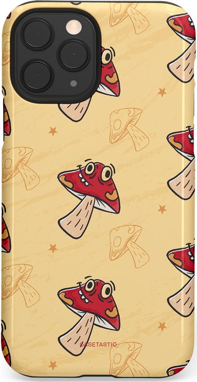 Casetastic Hoesje Geschikt voor Apple iPhone 11 Pro - Stijlvolle Beschermende Duo-layer Case - Vrolijke Paddestoel