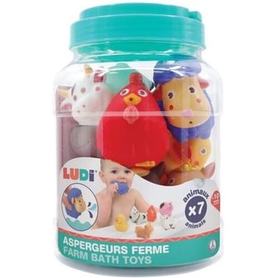 LUDI - baddieren - boerderijdieren - (LU40065) / baby- en peuterspeelgoed / meerkleurig