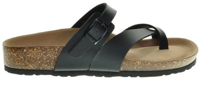 Teenslipper Drieband Zwart Bionatura maat 41