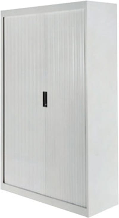 Archiefkast met slot - 120cm breed - Roldeurkast 200x120x45 - 4 legplanken - Wit (Nederlands Product - BUUR Collectie)