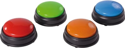 Eduplay buzzer speelgoed met licht en geluid - set van 4 stuks.