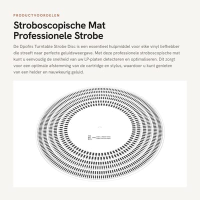 Dailygoods- Stroboschijf Professioneel - Dubbelzijdige Tachometer - Snelheidsmeting 33/45/78RPM - Frequentie 50/60Hz - Noodzakelijk Voor LP Vinyl