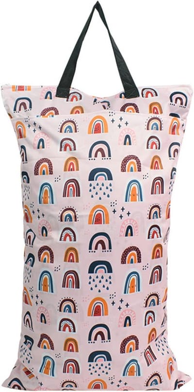 Waterdichte tas met dubbele ritssluiting voor natte en droge spullen - ideaal voor babyluiers, fitness, strand en zwembad - 40x70cm