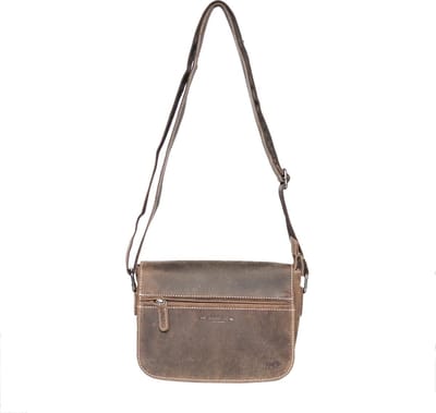 Arrigo - Schoudertassen Vrouw - Buffelleer - Crossbody - Cognac