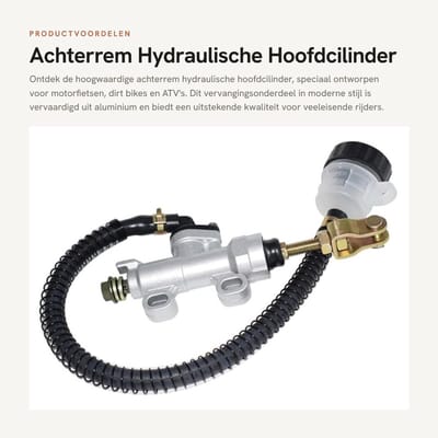 Dailygoods- Hoofdremcilinder Hydraulisch - Voetrem Pomp - Reservoir - Motorfiets - Crossmotor - ATV - Rempomp