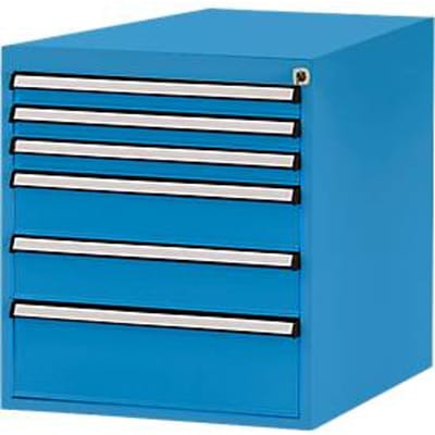 Manuflex onderbouw met schuifladen, voor werkbank Profi diepte 700 mm, lichtblauw