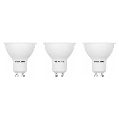 Asalite LED Lamp Spot GU10 Fitting - 5W = 37W - 430 Lumen - 6500K Koud Wit Daglicht - Niet Dimbaar - 220-240V - Ø50mm - GU10 LED Spotlamp - 3 stuks