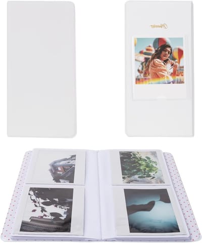 Fotoalbum voor Fujifilm Instax Wide Camera's - 64 Pockets voor Polaroid Foto's, 32 Pagina's, Wit, 23.5 x 12 x 2 cm