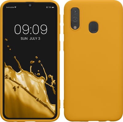 kwmobile telefoonhoesje geschikt voor Samsung Galaxy A40 - Hoesje voor smartphone - Back cover in honinggeel
