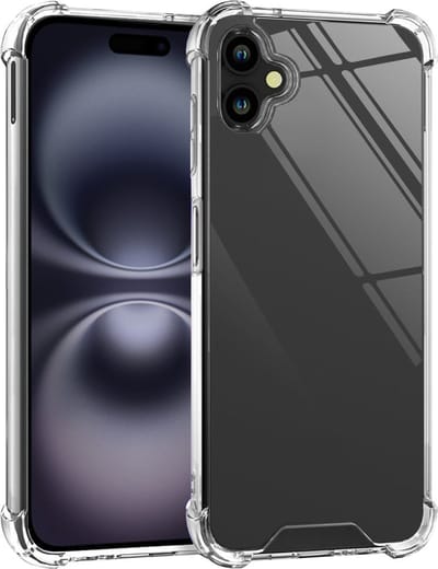Hoesje geschikt voor iPhone 16 - Shockproof Transparant met Extra Hoekbescherming Back Cover Case
