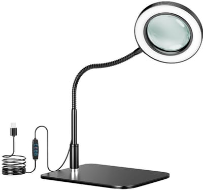 Loeplamp - 10X Vergroting - Dimbaar - 3 Lichtkleuren