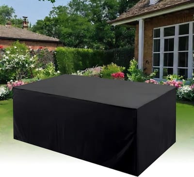 Tuinmeubelhoes - Tafelhoes Buiten - Meubels Beschermen - Waterdicht Anti-UV - 125x75x65cm - Zwart