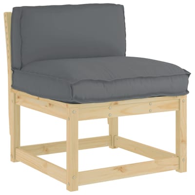 vidaXL - Kussen - Oxford - Stof - Antraciet - 80 - x - 40 - x - 12 - cm