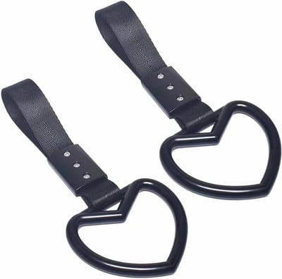 Dailygoods- Waarschuwingsringen 2 Stuks - Achterbumper - Autopolsband - Hoogwaardig ABS - Hartvormige Handgreep - Duurzaam Design - Autogreep