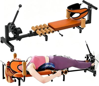 Rugstrekbank Inversietafel - Rugtrainer Nektrainer - Thuisfitness Rugverzorging - Verstelbare Lengte - Tot 130 Kg - Zwart