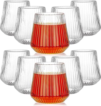 Set van 10 BPA-vrije PET plastic drinkglazen, ideaal voor camping, feesten en bruiloften, 400 ml