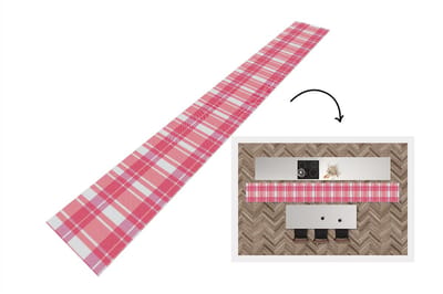 Keukenloper - Keukenmat - Plaid - Roze - Patronen - 400x50 cm - Keuken vloerkleed