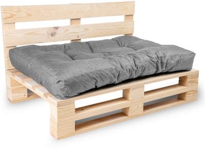 Bananair - Palletkussen - Tuinkussen voor Palletbank - Zitkussen - 120x80x15 cm - Grijze