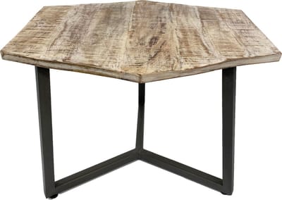 Parya Home - Bijzettafel Duurzame Woonkamertafel Salontafel - 56 x 47 cm - Zwart - Metalen Frame Hout