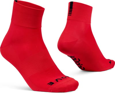 GripGrab - Lightweight SL Korte Performance Zomer Fietssokken 1 Paar Coolmax Wielersport Sokken Low Cut - Rood - Unisex