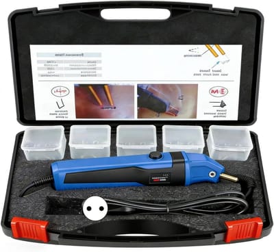 Kunststof Lasser - Plastic Reparatie - Onderdelen Herstellen - 5-in-1 Functionaliteit - 205 Laspennen - Blauw