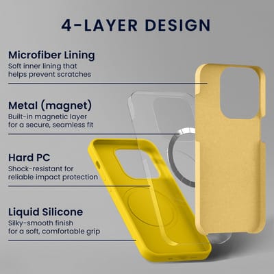 kwmobile hoes met 2x screenprotectors voor Google Pixel 9 / Pixel 9 Pro – screenprotector van gehard glas – draadloos opladen – stralend geel