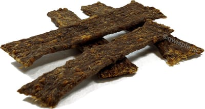 Qwisple Vleesstrips Paard - Hondensnacks - 100% Vlees Strips - Training Reepjes - Verwensnacks Hond - 1000 gr