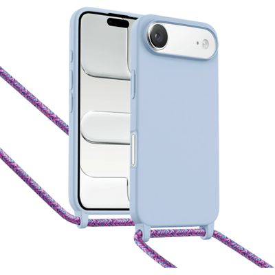 ShieldCase Hoesje met telefoonkoord (paars) geschikt voor iPhone Air - Telefoonhoesje met koord - Beschermende case - Slanke cover