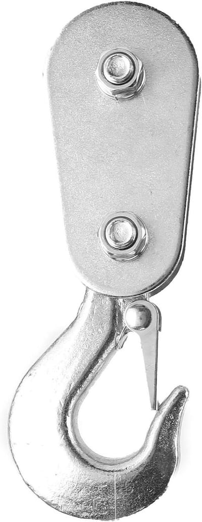 2 Ton Snatch Block voor Lifting, Stevige Blok met Haak en Veiligheidsketting, Hoogwaardige Metaalconstructie voor UTV, ATV en Motocross Gebruik