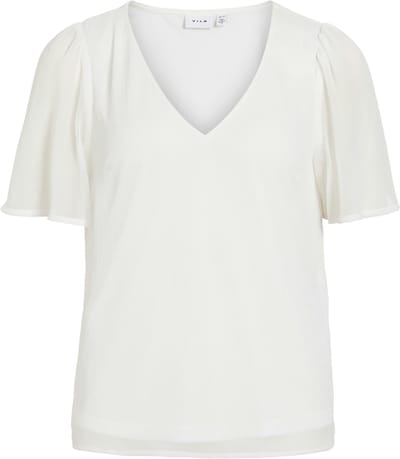 VILA - VIFALIA V-NECK S/S TOP - NOOS - Dames - Blouses