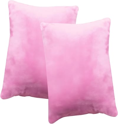 Zachte Pluche Reispillow voor Kinderen en Volwassenen - Comfortabel Mini Kussen voor Auto, Reis en Naps (28x18cm, Roze)