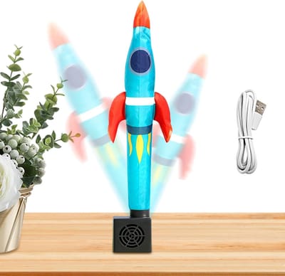 Opblaasbare Danser - Luchtdanser Pop - Feestelijke Decoratie - Compact Ontwerp - 50 cm Hoog - Raket