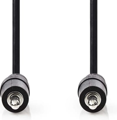 Nedis audio aux kabel 0.5 meter 3.5mm jack zwart