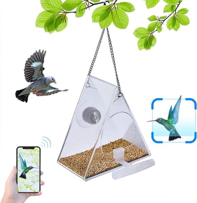 ApexArte® Vogelhuisje met Camera - Vogelvoederhuisje met WiFi Camera - Nestkastje Raam