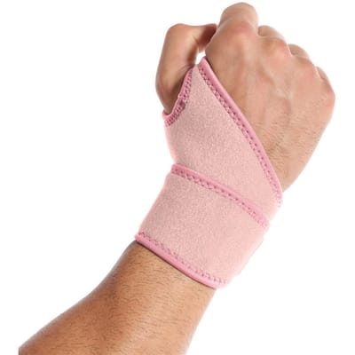 Polsbrace Ademende Voering Klittenband Duurzaam Nylon Zacht Comfortabele Polscompressieband voor Sport Buiten roze