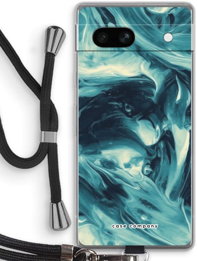 Case Company® - Hoesje met koord geschikt voor Google Pixel 7A hoesje met Koord - Dreaming About Whales - Telefoonhoesje met Zwart Koord - Bescherming aan alle Kanten en Over de Schermrand