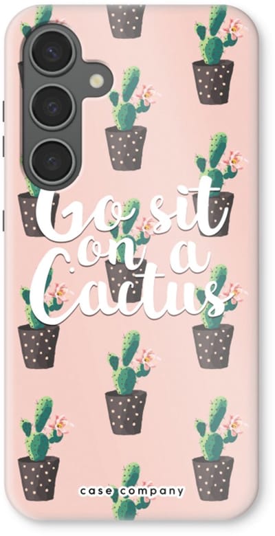 Case Company® - Hoesje geschikt voor Samsung Galaxy S24 Plus hoesje - Cactus quote - Tough Case - Maximale Bescherming alle Kanten en Schermrand