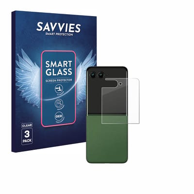 3 Stuks Savvies Screenprotector - geschikt voor Motorola Razr 50 Ultra (Achterdisplay) - beschermfolie glas transparant
