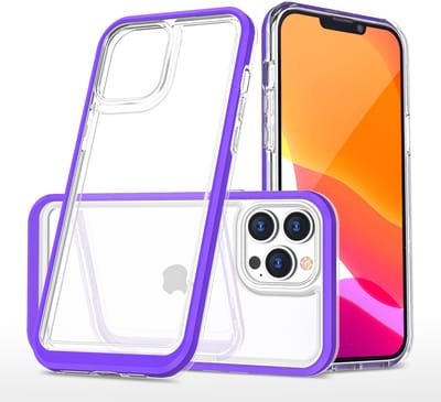 Hoesje Geschikt voor iPhone 13 Pro Max hoesje transparant met bumper Paars - Ultra Hybrid Hoesje Geschikt voor iPhone 13 Pro Max case