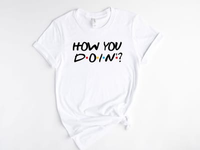 Lykke  How you doin Joey Tv show T shirt | Friends | Unisex T-shirt | Heren – Dames | Wit | Maat S