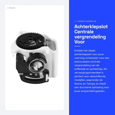 Dailygoods- Achterklepslot Centrale Vergrendeling - Kofferbak - Achterklep - Metalen Constructie - Voor MK2/MK1/Twingo - OE 7700435694 - Kofferbakslot