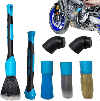 Reinigingsborstelset Auto - Detailborstels - Auto Interieur Reinigen - Schadevrije Borstelharen - 5 Delig - Zwart