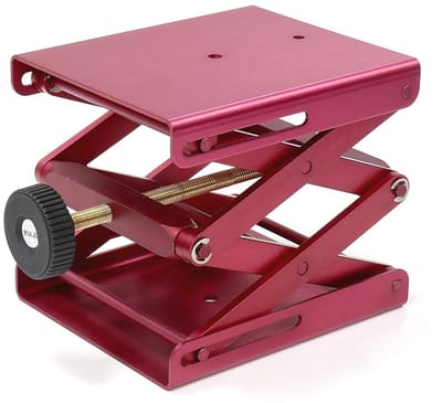 Wetenschappelijk Lab Jack met Aluminium Lift Tafel - Max. Hoogte 9.5 inch en Platform 4.8"x5.5"