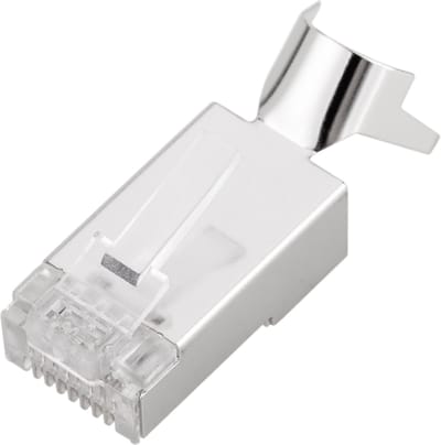 BeMatik - Cat.6A RJ45 mannelijke FTP-connector voor krimpen, 100 stuks